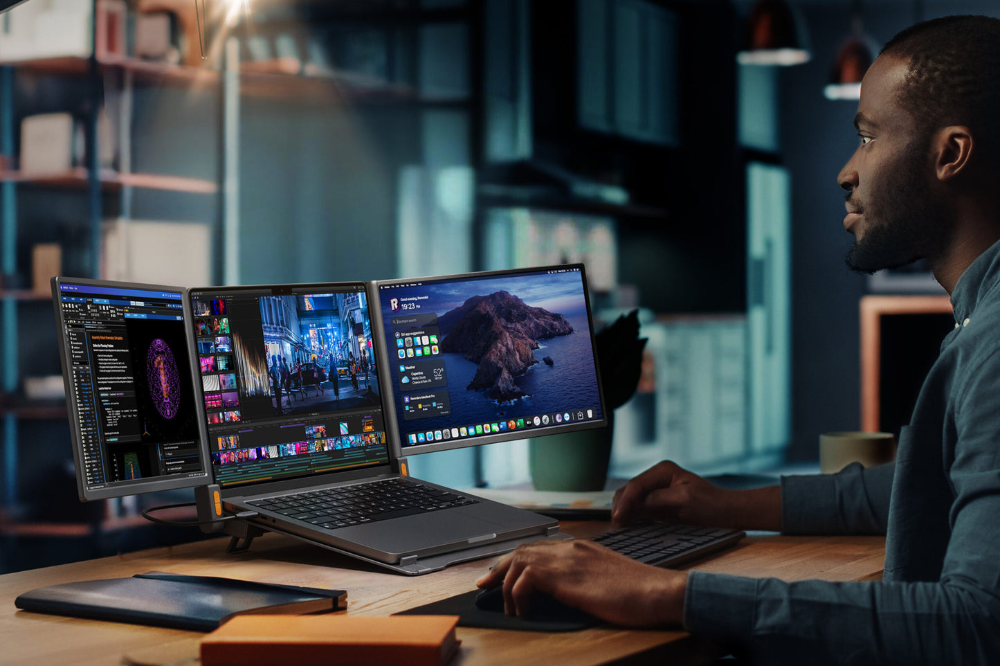 ACEELE: World First 4K Smart Portable Quad Monitor